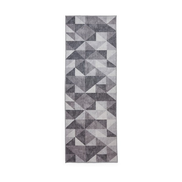 Skalbiamas pilkos spalvos kilimas 76x230 cm Coral Grey – Think Rugs