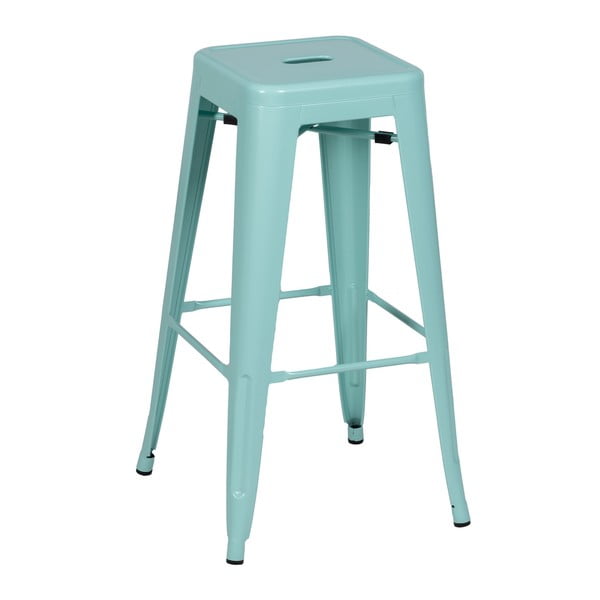 Turkio spalvos iš metalo baro kėdžių komplektas 2 vnt. (sėdynės aukštis 76,5 cm) – Ixia