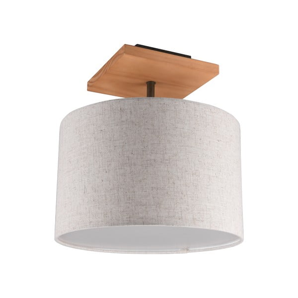 Lubinis šviestuvas šviesiai pilkos spalvos su tekstiliniu gaubtu Elmau – Trio