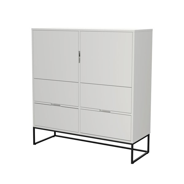 Balta komoda su 4 stalčiais Tenzo Lipp-image-3