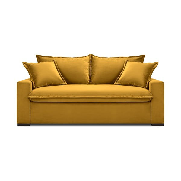 Geltona sofa-lova Kooko Home Mezzo