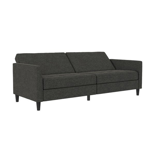Iš velveto sofa tamsiai pilkos spalvos 207 cm Presley – Støraa-image-3