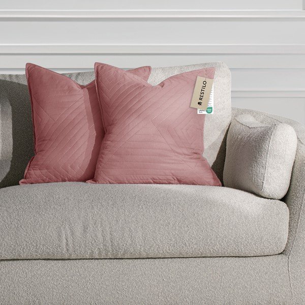 Iš mikropluošto dekoratyviniai pagalvių užvalkalai 2 vnt. 45x45 cm Softa – Restilo-image-1