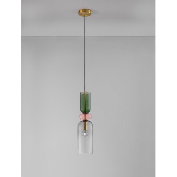 Auksinės spalvos iš stiklo kabantis šviestuvas ø 11 cm Murano – Nova Luce-image-3