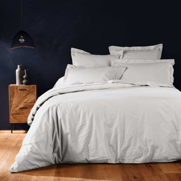 Baltos spalvos iš medvilnės dvigulis/itin ilgas antklodės užvalkalas 240x220 cm Lina – douceur d'intérieur-image-1