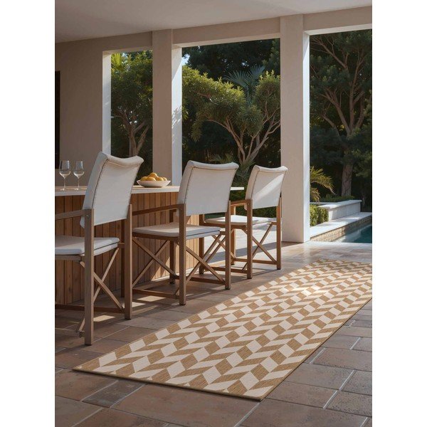 Kreminės spalvos/natūralios spalvos lauko kilimas 80x200 cm Haringey Terrick – Ted Baker-image-1