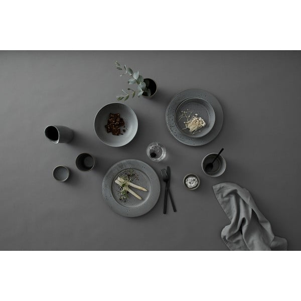 Pilkos spalvos iš keramikos pieno ąsotis 500 ml Grey/Grey – Bitz-image-1