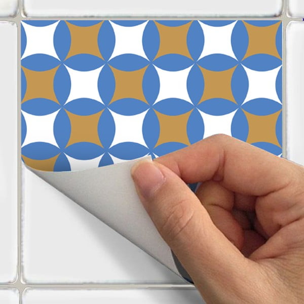 24 sieninių lipdukų rinkinys Ambiance Azulejos Ornaments Mosaic, 10 x 10 cm-image-3