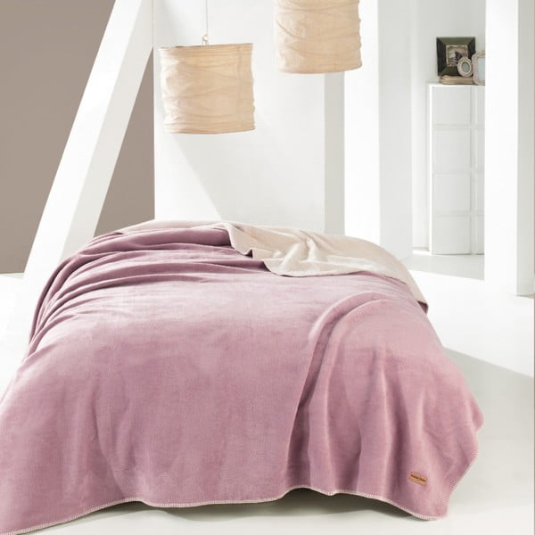 Rožinė antklodė viengulė lovai Josy, 150 x 200 cm
