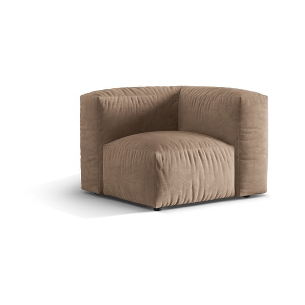 Šviesiai rudos spalvos iš velveto modulinė sofos dalis (kintama) Martina – Micadoni -image-1