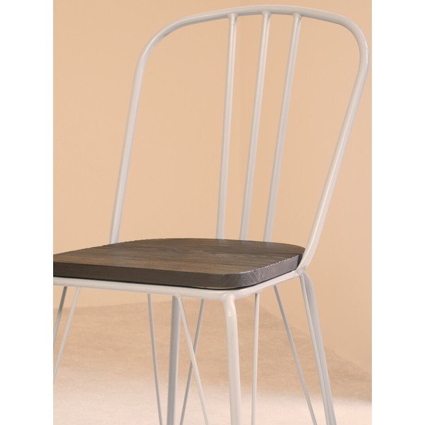 Pilkos spalvos/tamsios natūralios spalvos iš guobos masyvo valgomojo kėdė District – Premier Housewares-image-3