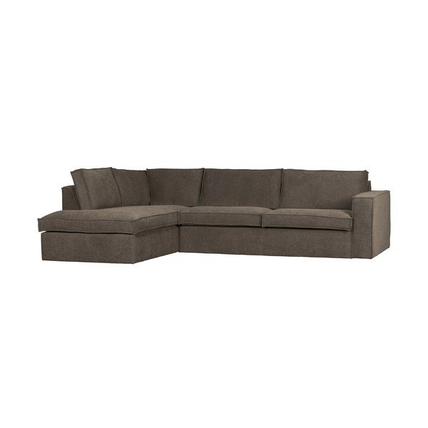 Tamsiai ruda kampinė sofa WOOOD Freddie, kairysis kampas-image-3