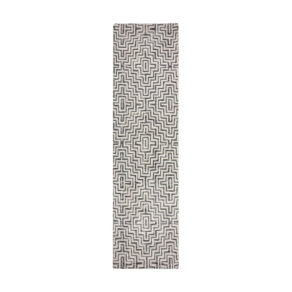Pilkos spalvos kilimas 80x300 cm Rhett – Flair Rugs