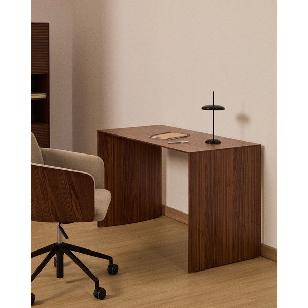 Rašomasis stalas iš riešutmedžio 60x140 cm Litto – Kave Home-image-1