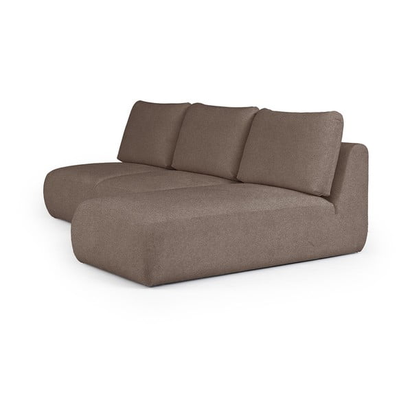 Rudos spalvos iš boucle kampinė sofa (su dešiniuoju kampu/su gultu) Mirel – Rodier-image-2