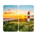 2 viryklių dangčiai iš grūdinto stiklo 52x30 cm Lighthouse - Maximex