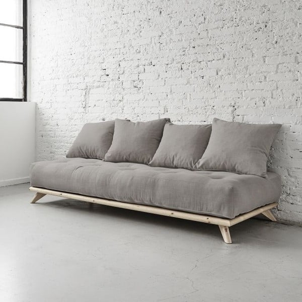 Sofa "Senza Natural/Granite Grey