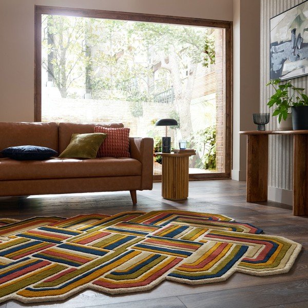 Rankų darbo iš vilnos kilimas 140x200 cm Lattice Shaped  – Flair Rugs-image-1
