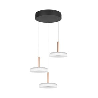 Kabantis šviestuvas juodos ir baltos spalvos/auksinės spalvos LED su pritemdymo funkcija ø 35 cm su stiklo gaubtu Celeste – Trio