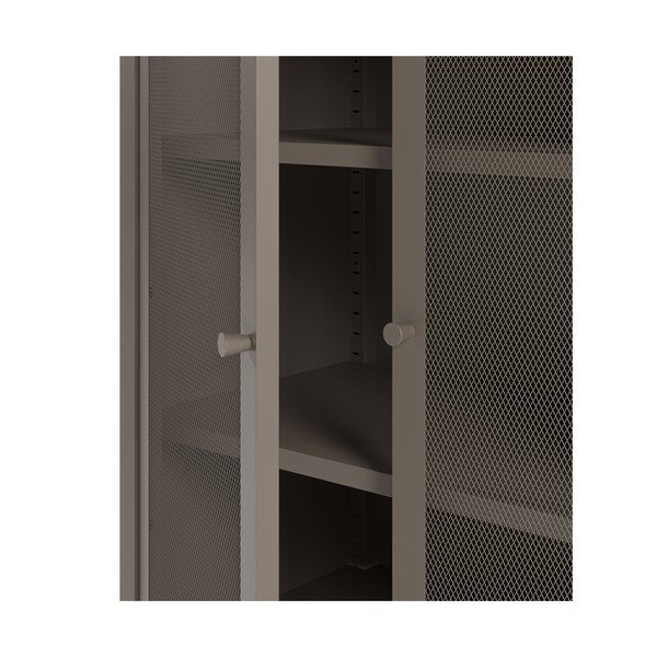Pilkos spalvos iš metalo spintelė 70x100x40 cm Fayna – Marckeric-image-4