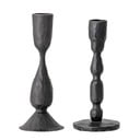 2 juodo metalo žvakidžių rinkinys Bloomingville Deja, aukštis 16 cm