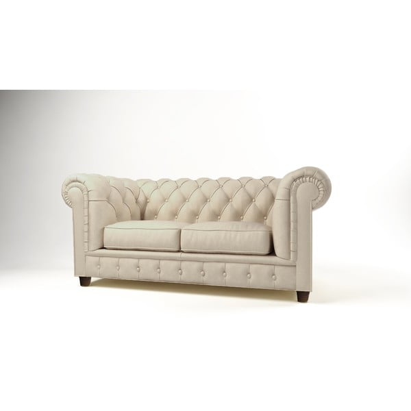 Kreminės spalvos aksominė sofa 178 cm Cambridge - Ropez