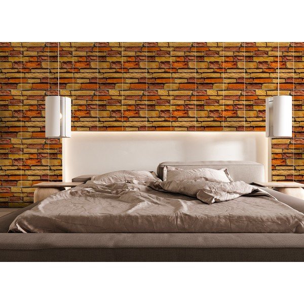 Lipnios plokštės komplekte 6 vnt. ant sienos 30x60 cm Brick Wall – SP TREND-image-2