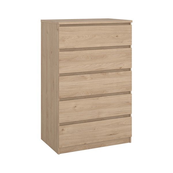 Natūralios spalvos šoninė spintelė iš ąžuolo 77x121x50 cm Naia – Tvilum