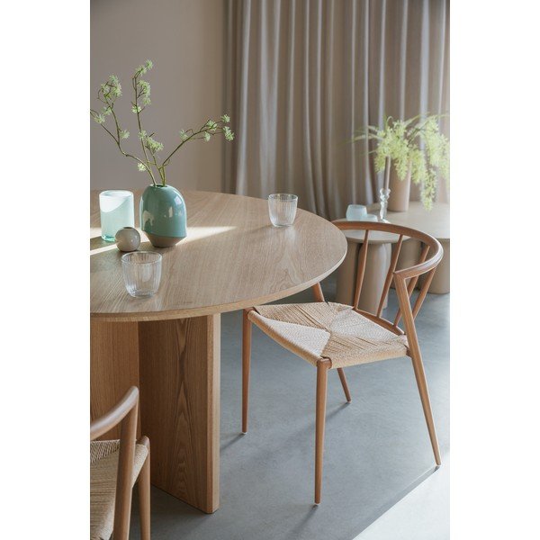 Apvalios formos valgomojo stalas iš ąžuolo ø 120 cm Laurent – White Label-image-1