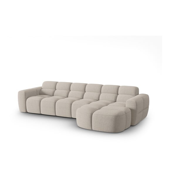 Kampinė sofa smėlio spalvos Lisa – Micadoni Home-image-2