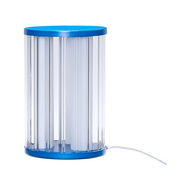 Mėlynos spalvos iš stiklo stalinis šviestuvas LED su pritemdymo funkcija (aukštis 30 cm) Aru – Hübsch