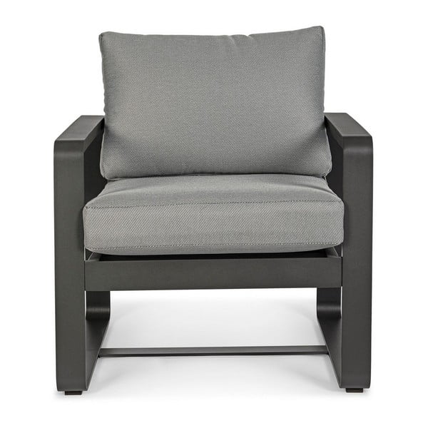 Pilkos spalvos metalinis sodo krėslas Merrigan   – Bizzotto-image-2