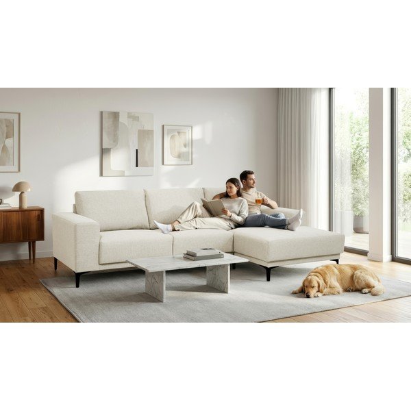 Kampinė sofa smėlio spalvos (su dešiniuoju kampu) Chile – Scandic-image-1