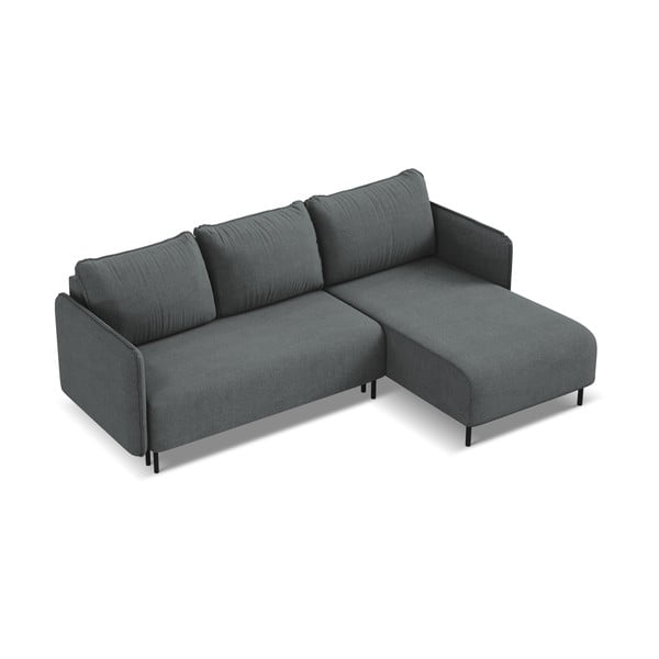 Tamsiai pilkos spalvos sulankstoma/su sandėliavimo vieta kampinė sofa (su dešiniuoju kampu) Luana – Makamii-image-4