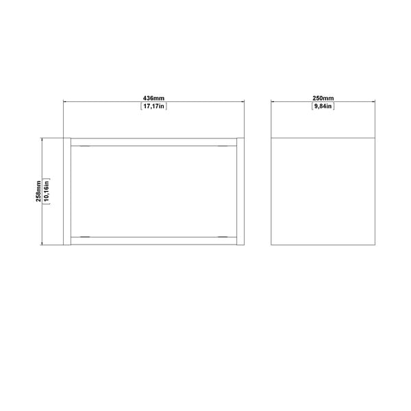 Natūralios spalvos kelių aukštų sieninė lentyna iš ąžuolo 44 cm Roomers – Tvilum-image-2