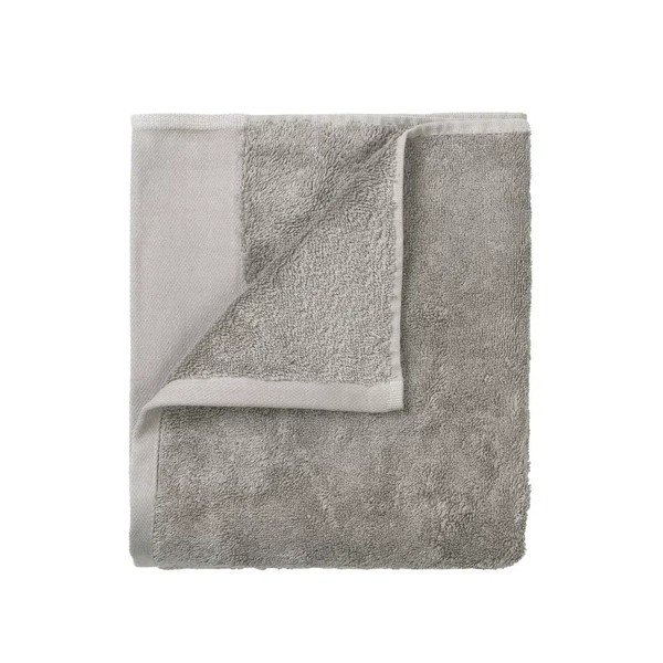 Pilkos spalvos iš frote audinio iš organiškos medvilnės rankšluosčiai 2 vnt. 30x50 cm Riva – Blomus
