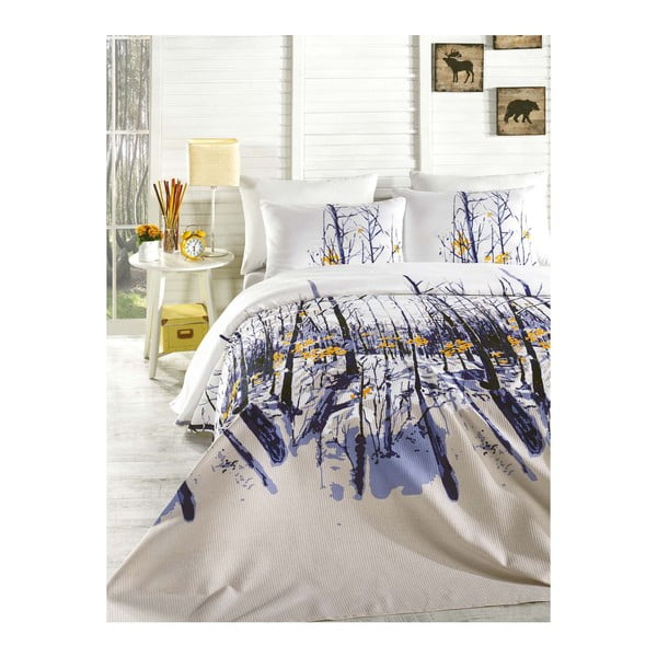 Dvigulės lovos užvalkalas su pagalvių užvalkalais ir paklode Ruduo, 200 x 235 cm