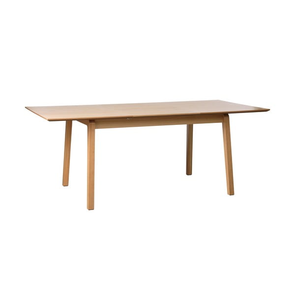 Prailginamas valgomojo stalas natūralios spalvos su ąžuolo dekoro stalviršiu 95x200 cm Bari – Unique Furniture-image-2