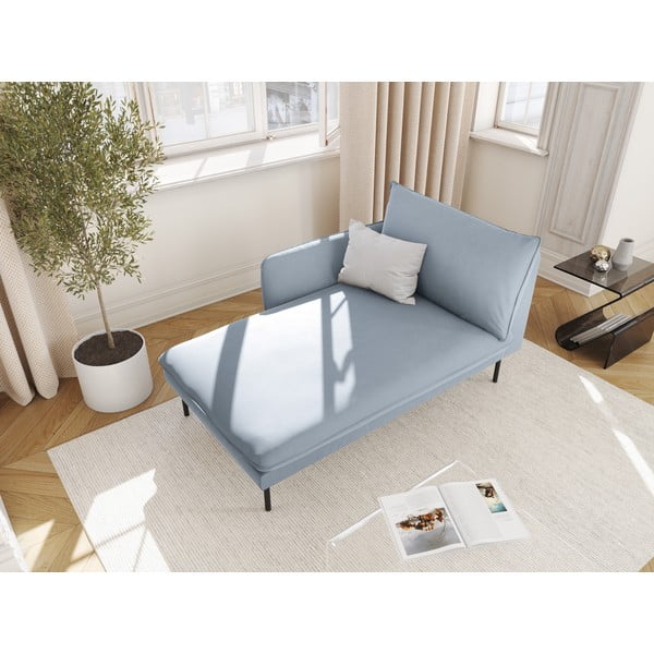Šviesiai mėlyna aksominė poilsio kėdė (kairiajame kampe) Vienna - Cosmopolitan Design-image-1