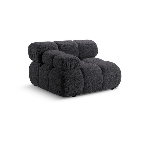 Iš boucle modulinė sofos dalis antracito spalvos (su kairiuoju kampu) Bellis – Micadoni Home-image-4