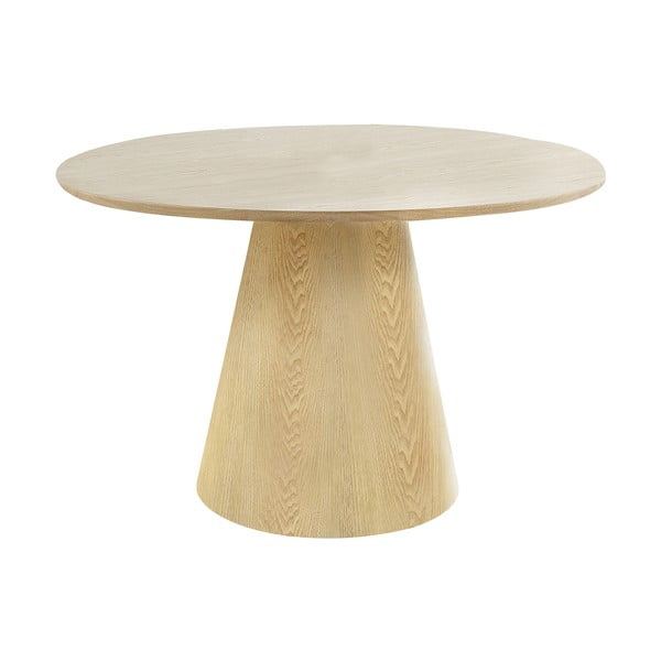 Apvalios formos valgomojo stalas su uosio dekoro stalviršiu ø 120 cm Bolton – House Nordic