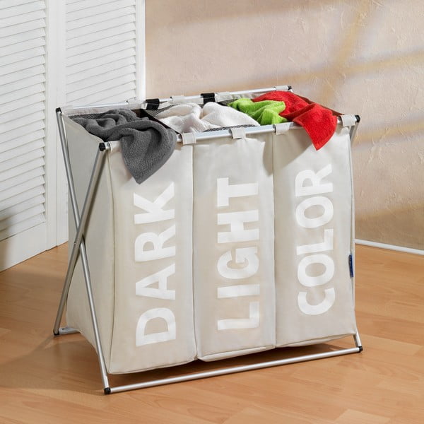 Smėlio spalvos Wenko Trio skalbinių krepšys, 130 l-image-1