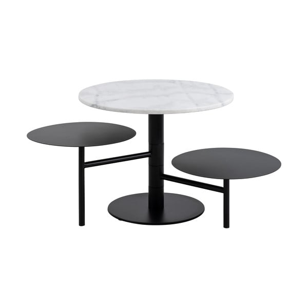 Apvalios formos kavos staliukas baltos spalvos ø 60 cm Lahti – Actona-image-3