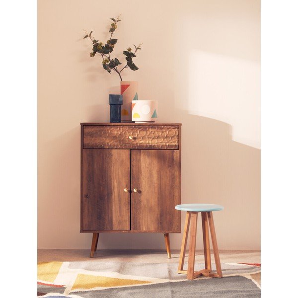 Tamsios natūralios spalvos šoninė spintelė 70x94x35 cm Frida – Premier Housewares-image-1