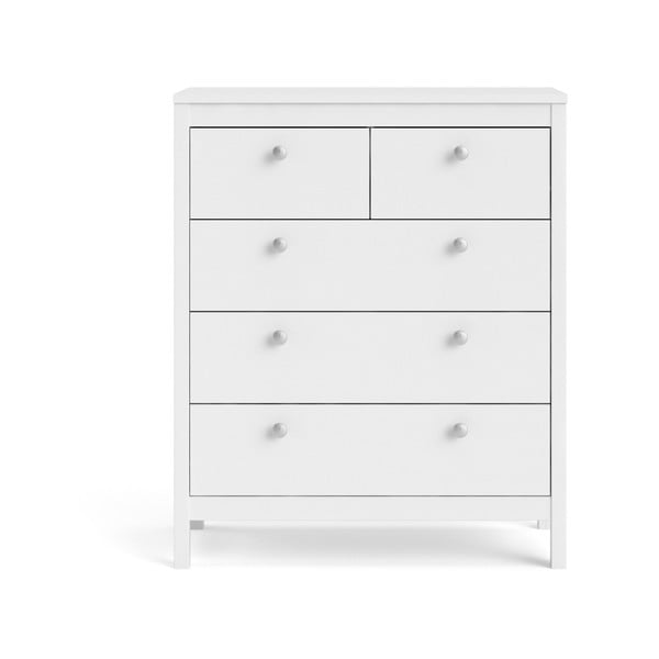 Aukšta šoninė spintelė baltos spalvos 82x99 cm Madrid – Tvilum-image-2