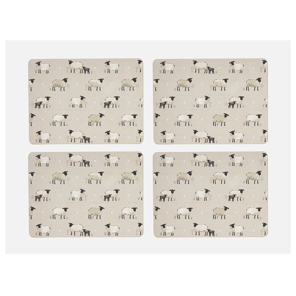 Iš kamščio padėkliukai 4 vnt. 21,5x29 cm Highland Sheep – Cooksmart ®