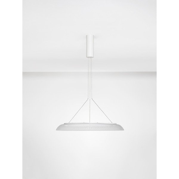Matinės baltos spalvos iš aliuminio kabantis šviestuvas LED ø 60 cm su gaubtu iš akrilo stiklo Mantle – Nova Luce-image-3
