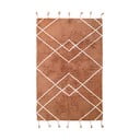 Rudas rankų darbo kilimas iš medvilnės Nattiot Lassa, 100 x 150 cm