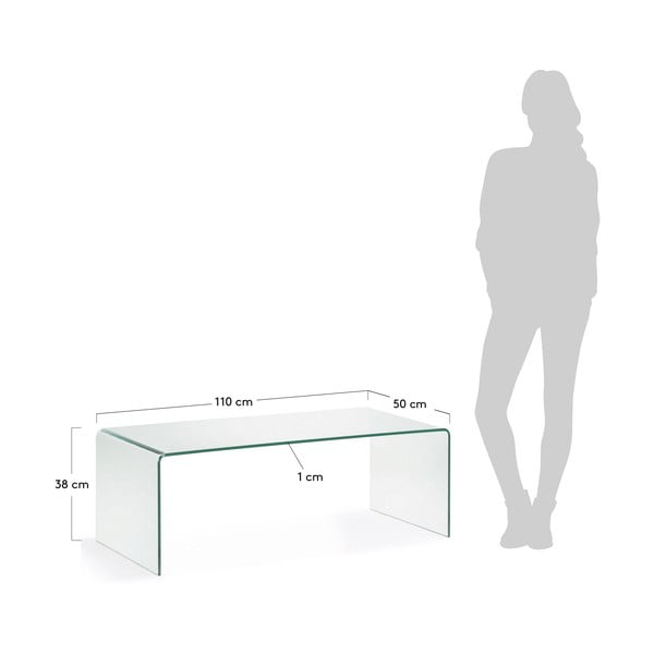 Iš stiklo kavos staliukas 50x110 cm Burano – Kave Home-image-3