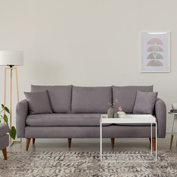 Sofa pilkos spalvos 215 cm Sofia – Balcab Home-image-4
